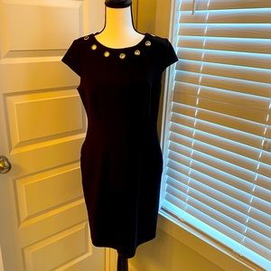 AB Studio || Black dress with silver accents